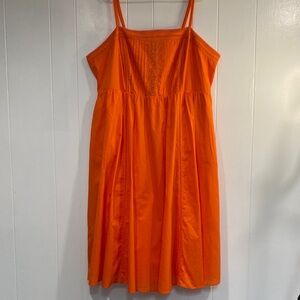 Torrid Cotton Sundress Smocked Back Lace Trim Summer Resort Orange Size 2 18/20